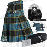 Battle Of Kilts Men’s Tartan Kilt Outfit – 6-Piece Scottish Set with Premium Accessories